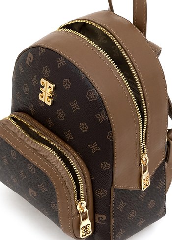 Pierre Cardin Kahverengi Deri Kadın Sırt Çantası - Görsel 3