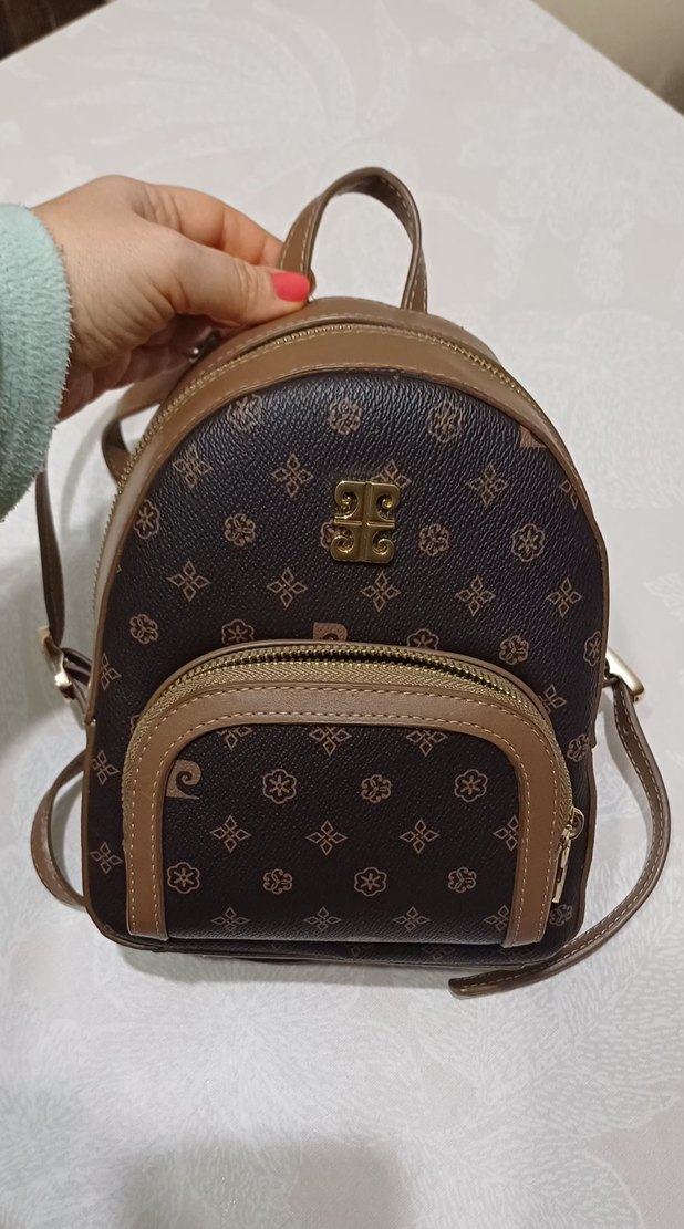 Pierre Cardin Kahverengi Deri Kadın Sırt Çantası - Görsel 5