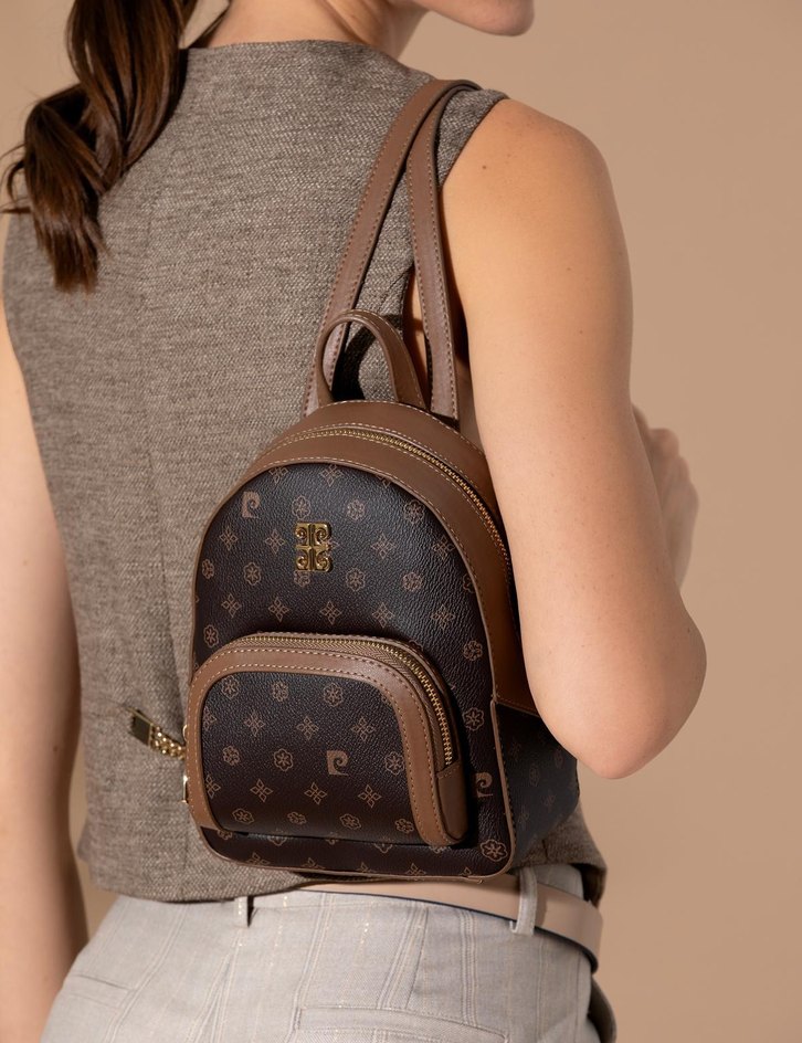 Pierre Cardin Kahverengi Deri Kadın Sırt Çantası - Görsel 4