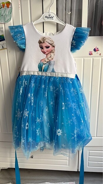 6 yaş Elsa Parti elbisesi
