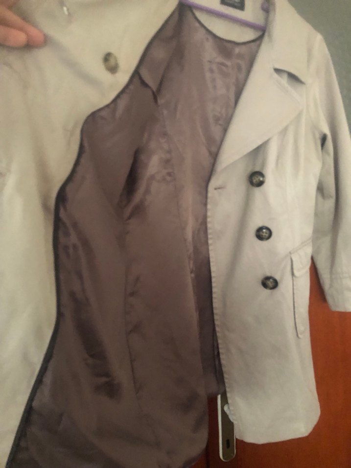 Bej Kadın Midi Trençkot Düğmeli - Görsel 3