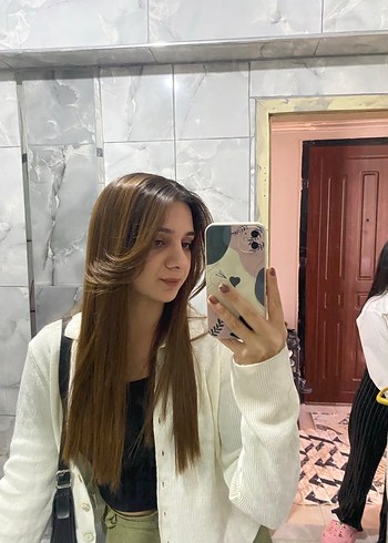 Trendyol & Milla Beyaz Midi Denim Salaş Hırka
