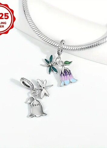 Pandora uyumlu gümüş charm