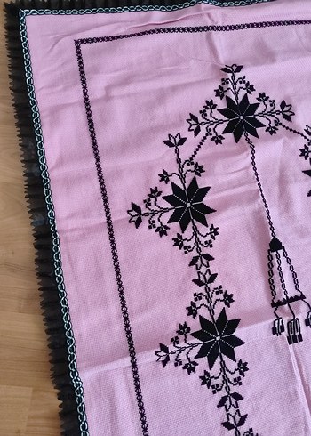 Etamin Nakışlı El işi Seccade - Görsel 3