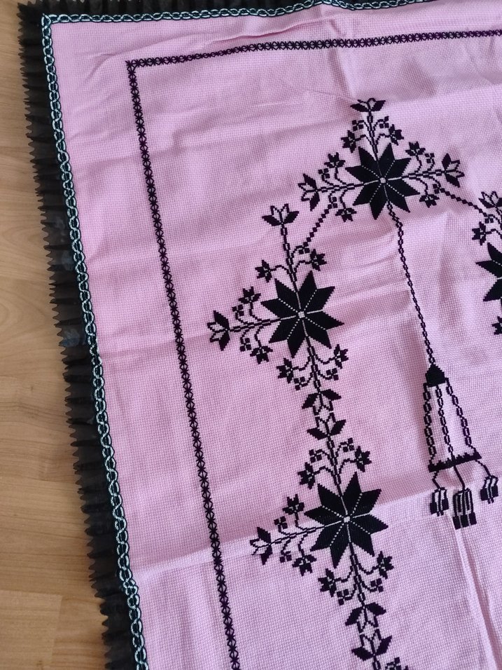 Etamin Nakışlı El işi Seccade - Görsel 3