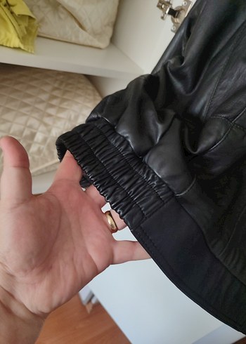 Siyah Kuzu Derisi Ceket, Salaş Kesim - Görsel 8