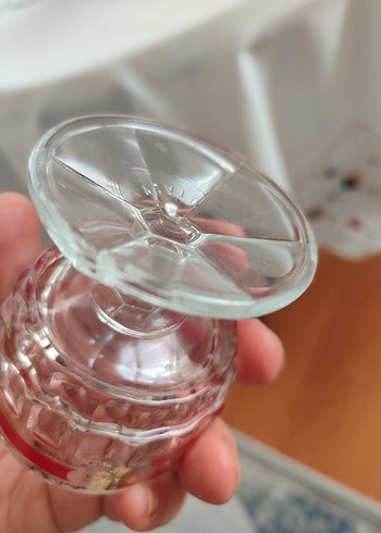 Antika Kırmızı Şeritli Kristal Viski Seti - Görsel 3