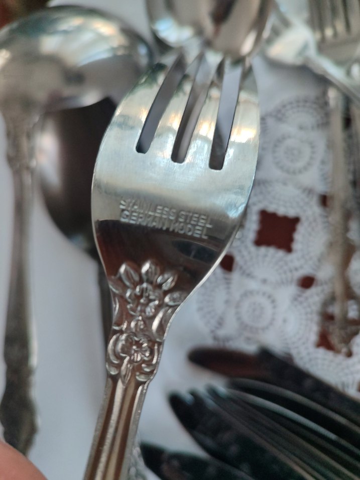 Vintage antika kaşık çatal takımı - Görsel 5