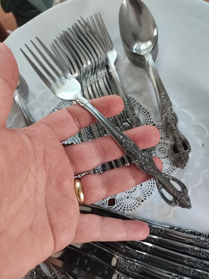Vintage antika kaşık çatal takımı - Görsel 2