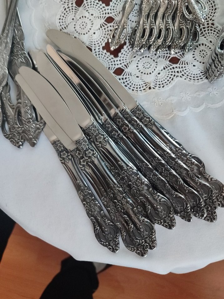 Vintage antika kaşık çatal takımı - Görsel 3