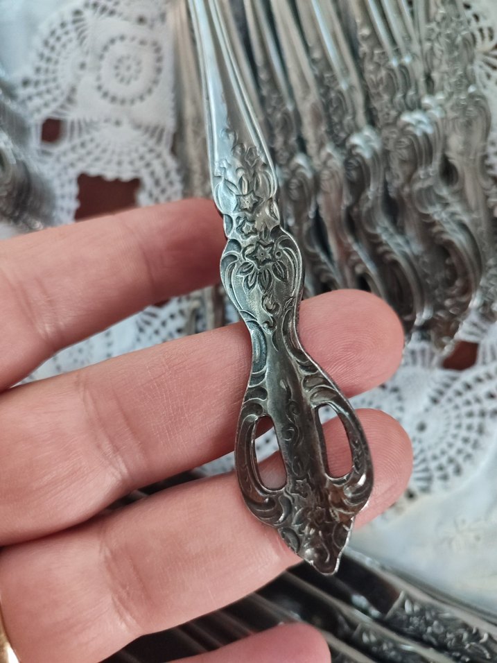 Vintage antika kaşık çatal takımı - Görsel 4
