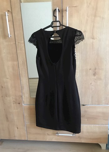 Dantel Detaylı Siyah Mini Gotik Elbise - Görsel 5