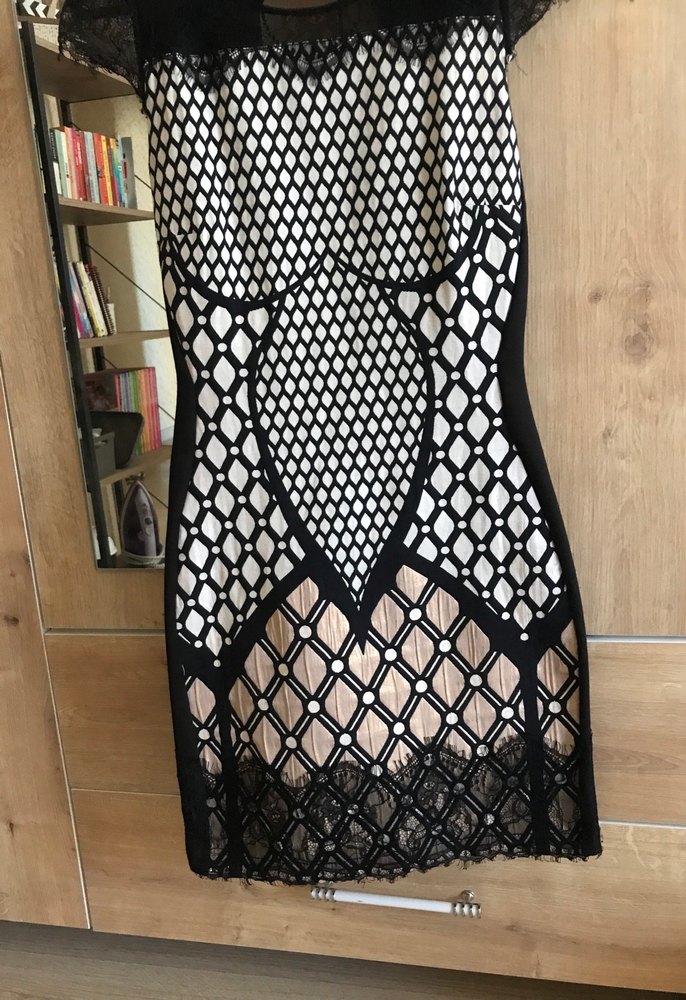 Dantel Detaylı Siyah Mini Gotik Elbise - Görsel 3