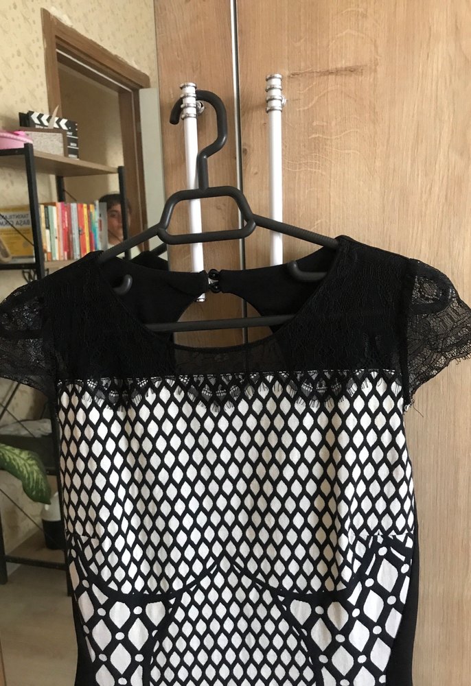 Dantel Detaylı Siyah Mini Gotik Elbise - Görsel 2