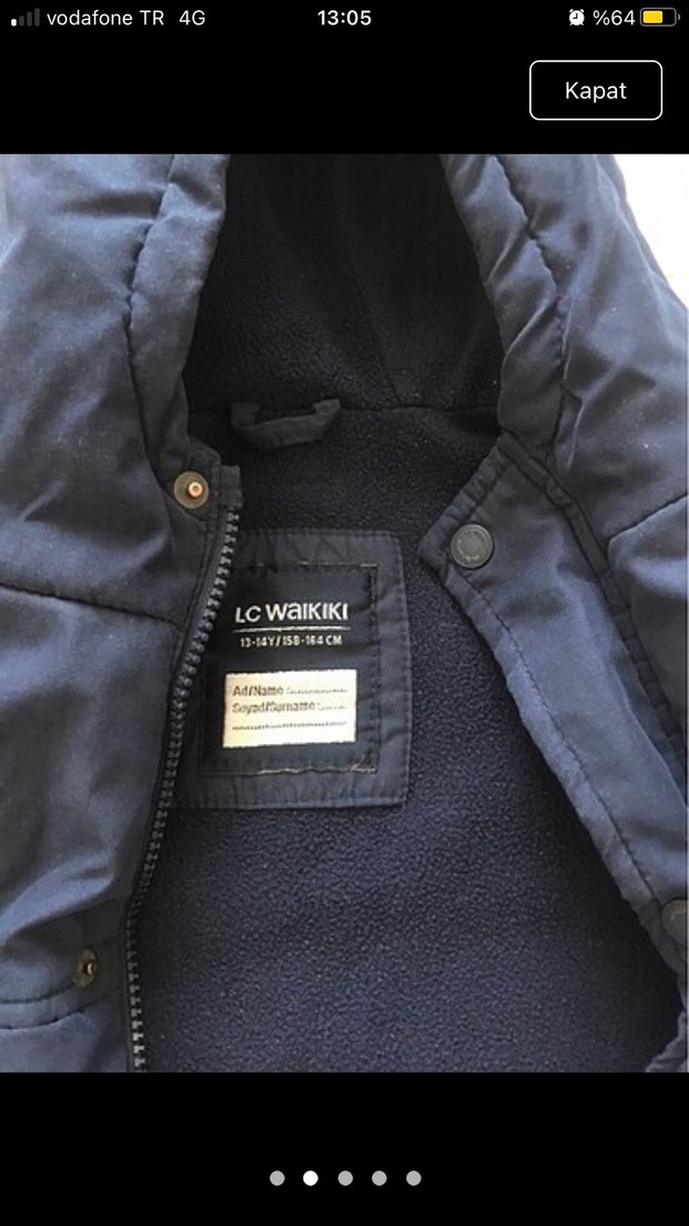 Erkek Çocuk Lacivert Kapüşonlu Mont - Görsel 4