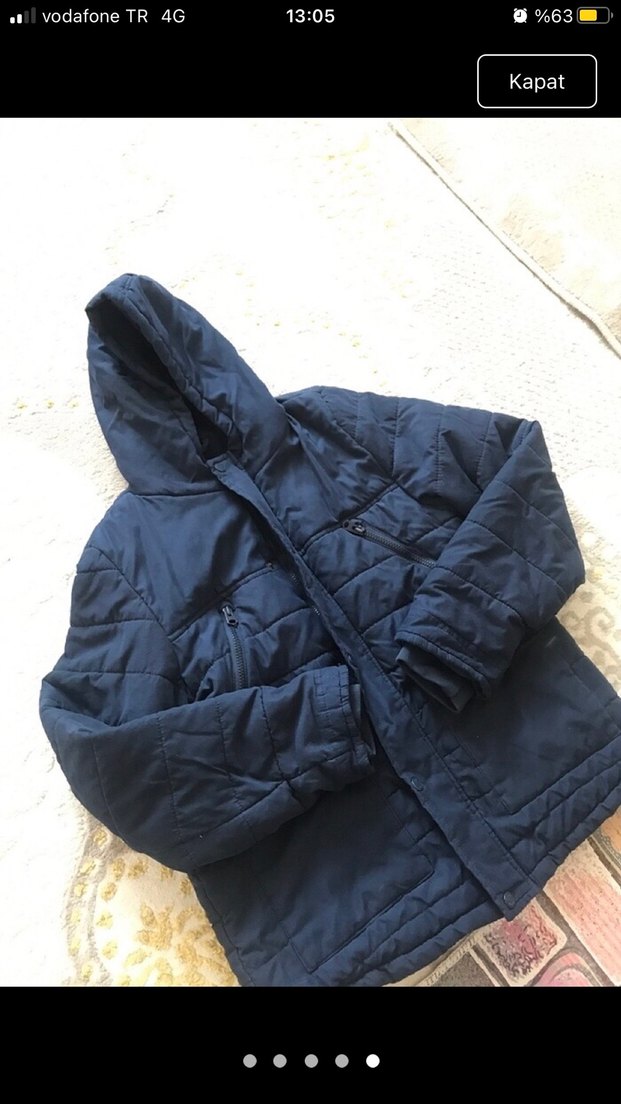 Erkek Çocuk Lacivert Kapüşonlu Mont - Görsel 2