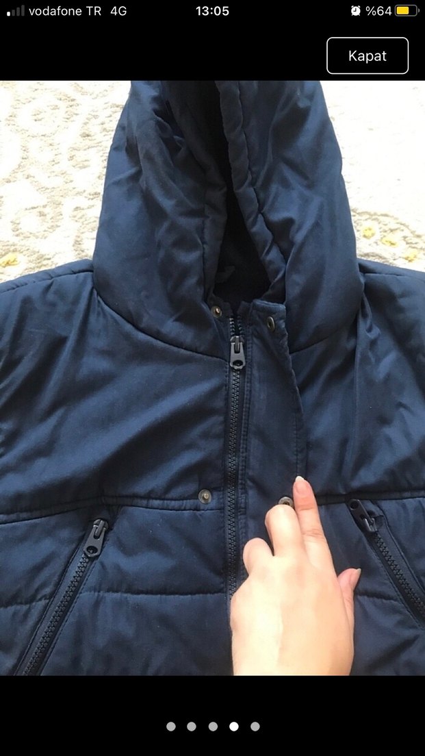 Erkek Çocuk Lacivert Kapüşonlu Mont - Görsel 3