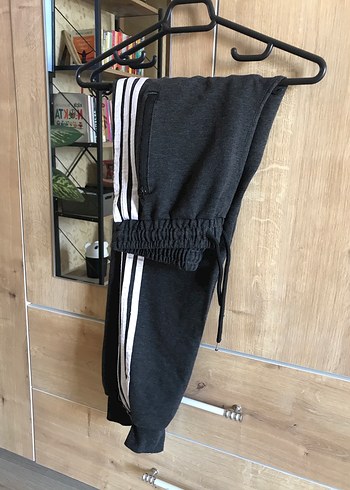 Erkek Adidas Siyah Pamuklu Rahat Eşofman Altı - Görsel 4