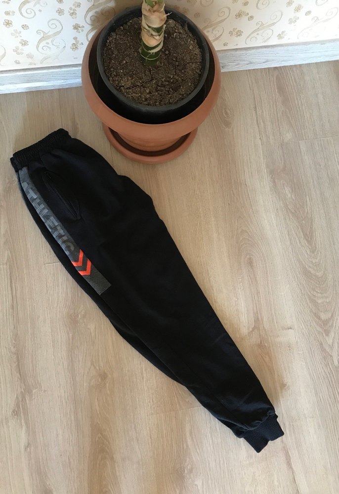 Siyah Erkek Çocuk Bol Kesim Eşofman Altı - Görsel 2