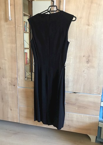 Siyah Kolsuz Uzun Mango elbise - Görsel 3