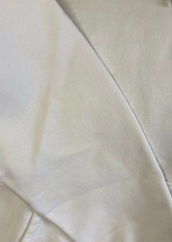 Beyaz Basic Sweatshirt - Görsel 3