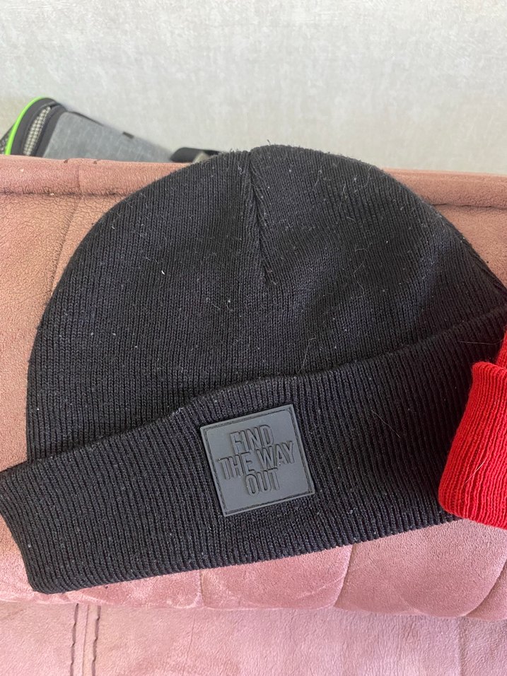 Kırmızı Örgü  Yün Bere - Görsel 2