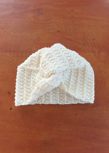 Beyaz Örgü Bohem Kadın Bere - Görsel 4