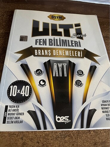 Ulti ayt fen bilimleri brans deneme