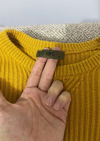 xl Beden Sarı Kadın Örgü Triko Kazak