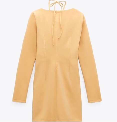 Zara Sezon rengi butteryellow zara şık elbise