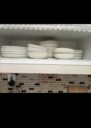 Pembe Çiçek Desenli Seramik Tabak Seti - Görsel 4