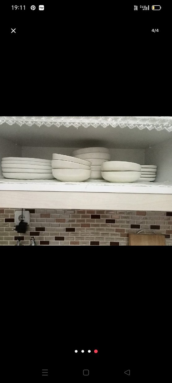 Pembe Çiçek Desenli Seramik Tabak Seti - Görsel 4