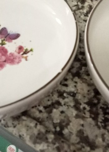 Pembe Çiçek Desenli Yemek Tabağı - Görsel 4