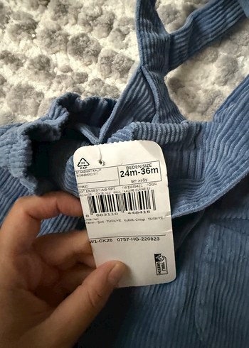 Kız Çocuk Kot Askılı Şort Tulum - Görsel 2