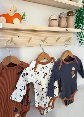 MOZAİK BASKILI UZUN KOLLU 3 LÜ ZIBIN - Görsel 2