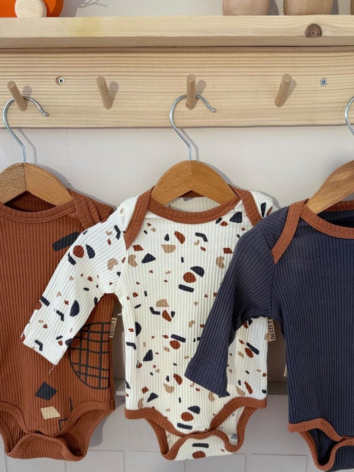 MOZAİK BASKILI UZUN KOLLU 3 LÜ ZIBIN - Görsel 4