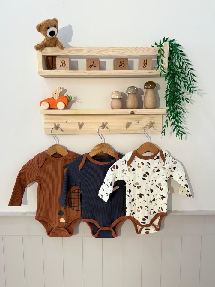 MOZAİK BASKILI UZUN KOLLU 3 LÜ ZIBIN - Görsel 3