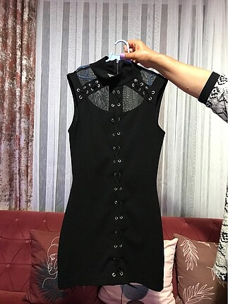 Siyah mini elbise