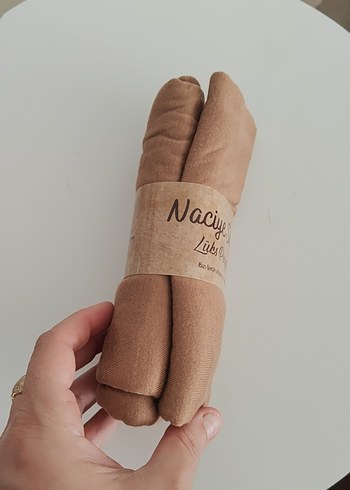 Karamel renkli penye şal - Görsel 4