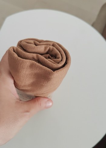 Karamel renkli penye şal - Görsel 3