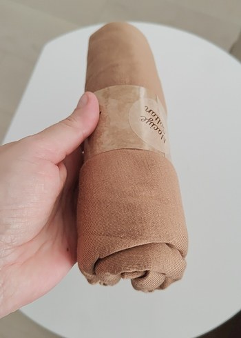 Karamel renkli penye şal - Görsel 2