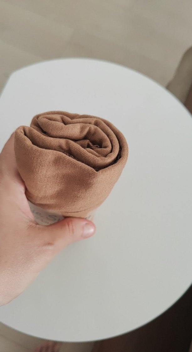 Karamel renkli penye şal - Görsel 3