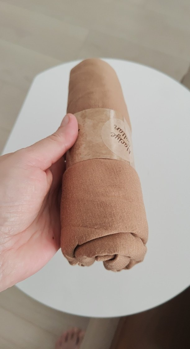 Karamel renkli penye şal - Görsel 2