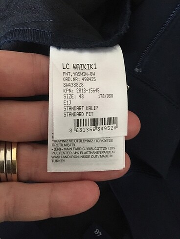 48 Beden lacivert Renk Bayan kumaş pantolon