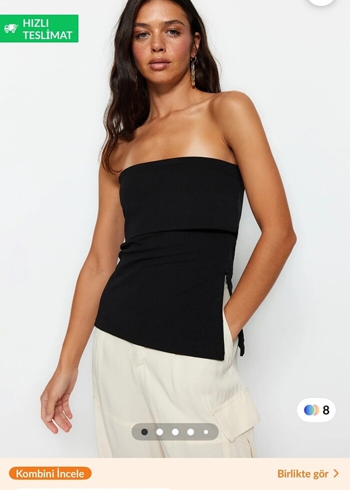 Straplez Bluz - Görsel 4