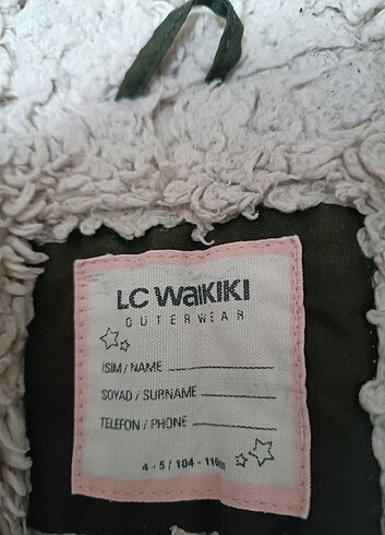 4 Yaş Beden haki Renk Kız çocuk LCW mont