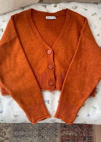 Stradivarius Kiremit V Yaka Triko Hirka Rahat Ve Sik