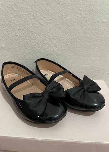 Kız Çocuk Siyah Fiyonk Detaylı Babet - Görsel 2