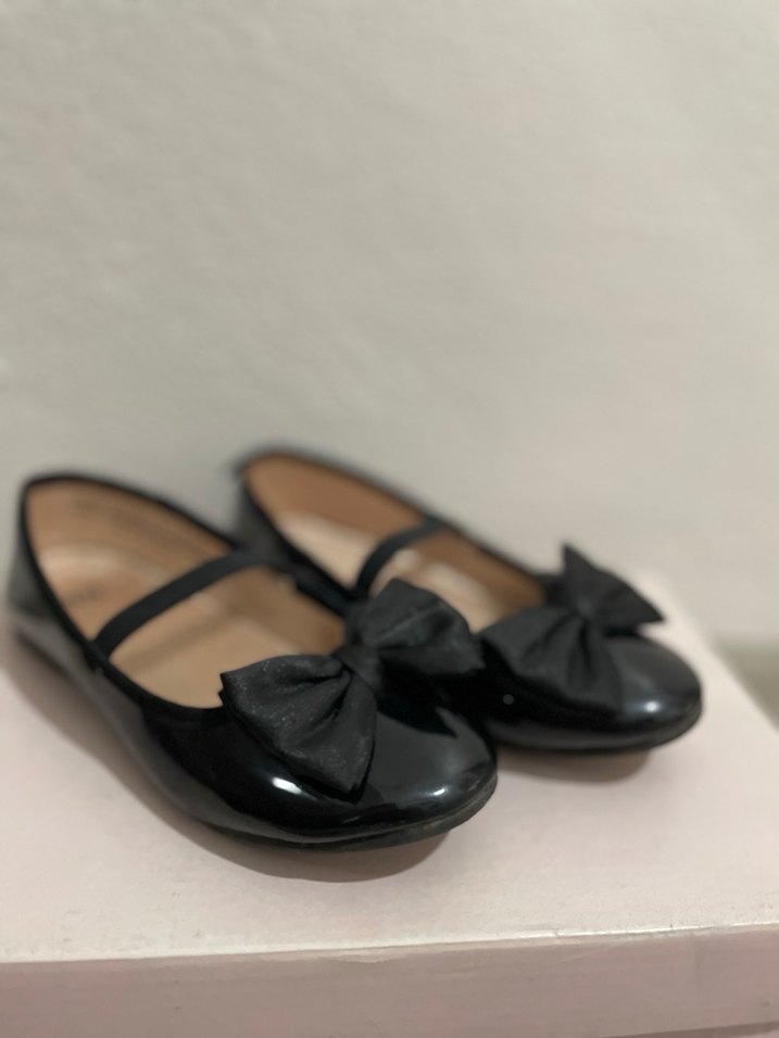 Kız Çocuk Siyah Fiyonk Detaylı Babet - Görsel 3