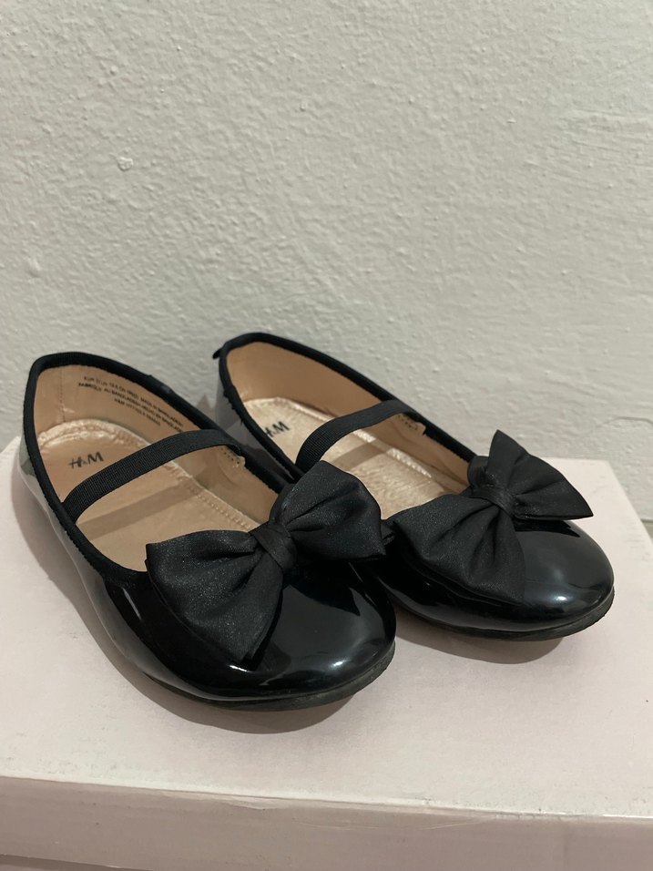 Kız Çocuk Siyah Fiyonk Detaylı Babet - Görsel 2